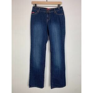 U.S. Polo Assn. Womens Bootcut Mid-Rise Jeans Size 5/6 Dark Wash Denim